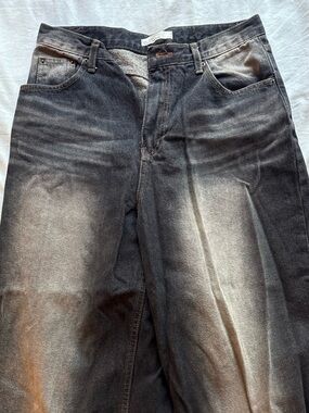Oak and Fort Washed Black Denim Jeans